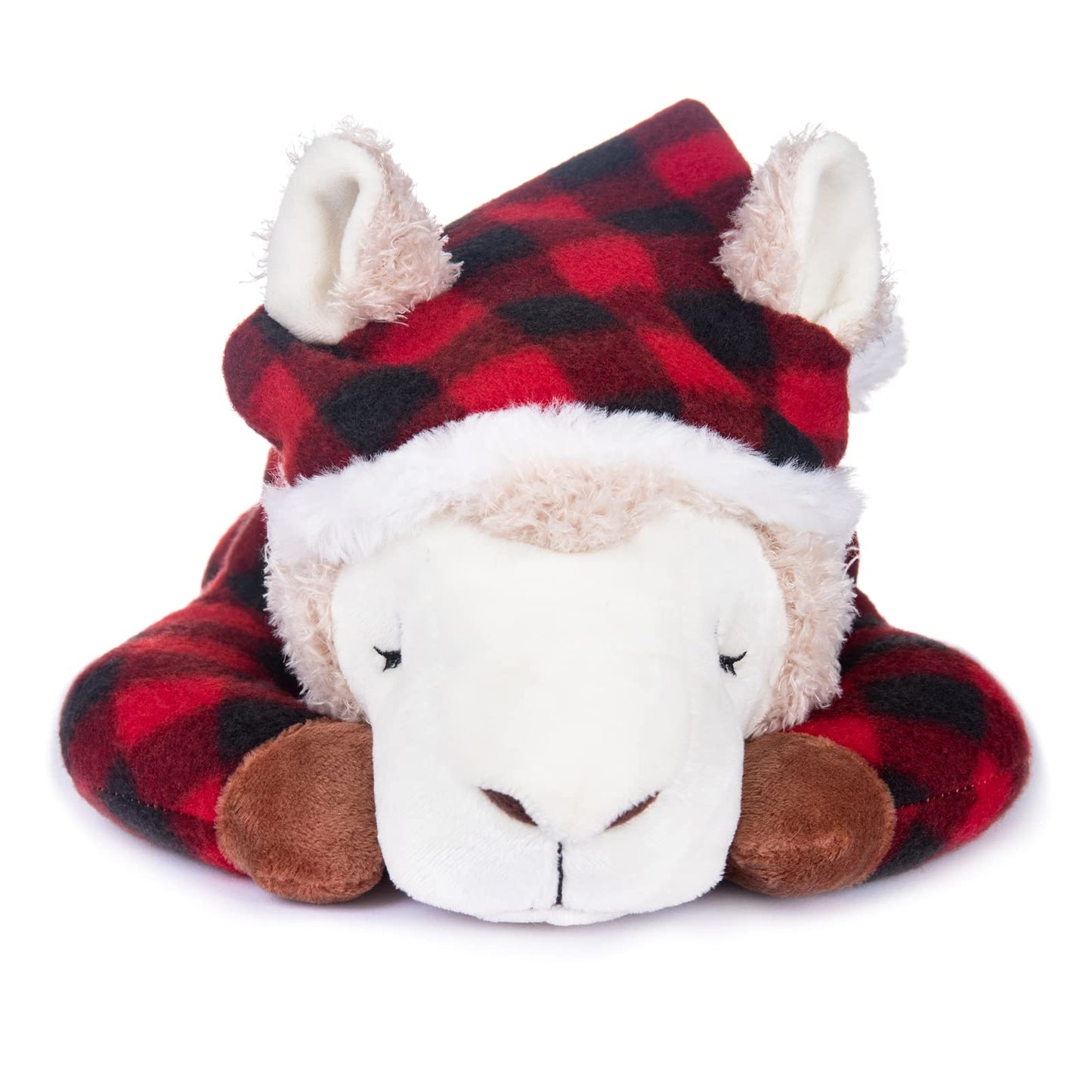 My OLi Alpaca Stuffed Animal 15in Plush Alpaca Toy Wearing Pajamas and Nightcaps Soft Hugging Pillow Bedtime Animal Birthday Gifts for Babies Kids Girls Boys