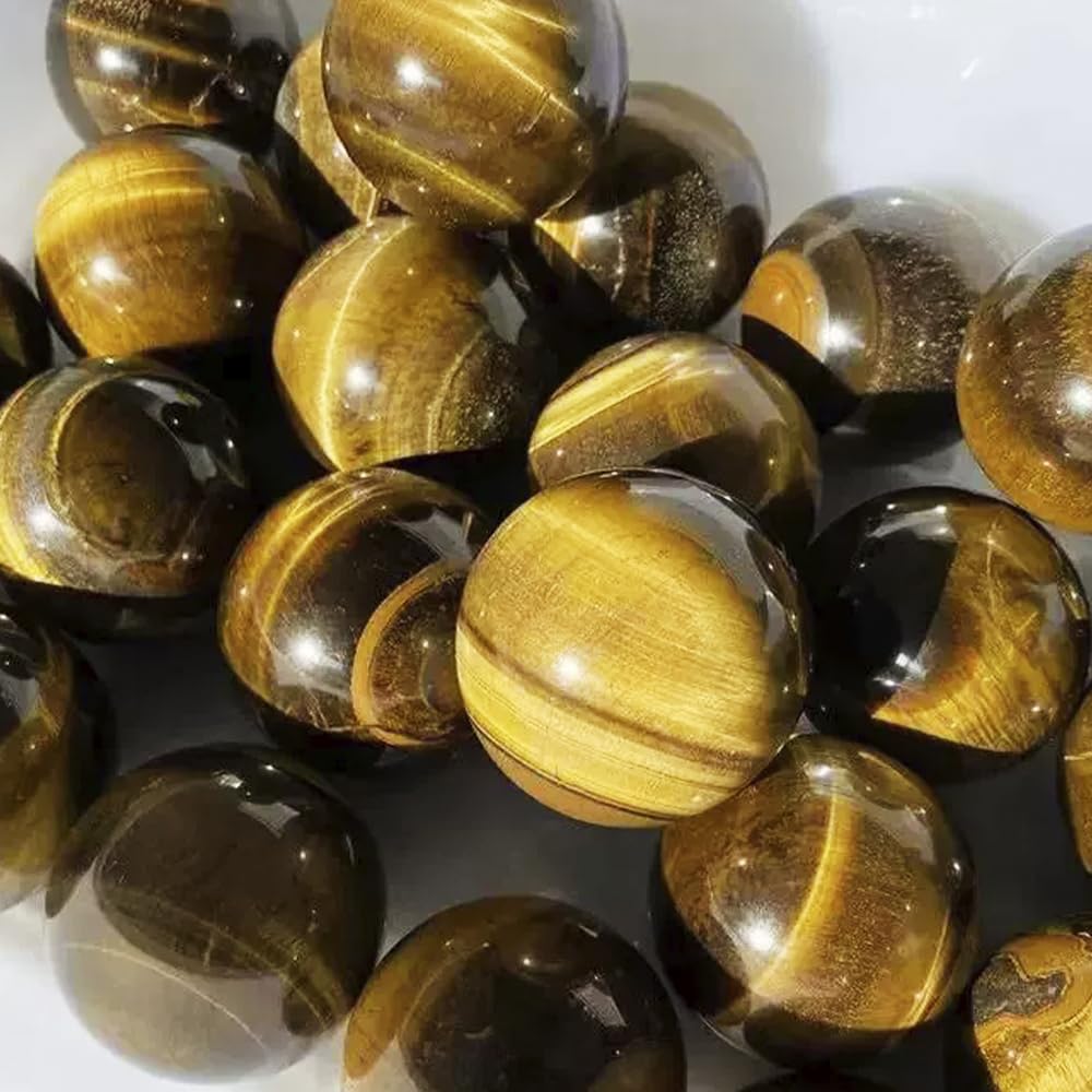 2.36-2.76inch/6-7cm Natural Tiger's Eye Crystal Sphere, Hand Polished Tiger Eye Stone Ball, Healing Crystal Decorative Sphere, Reiki Energy Stone Crafts, Feng Shui Home Ornament, Gift a Small Base
