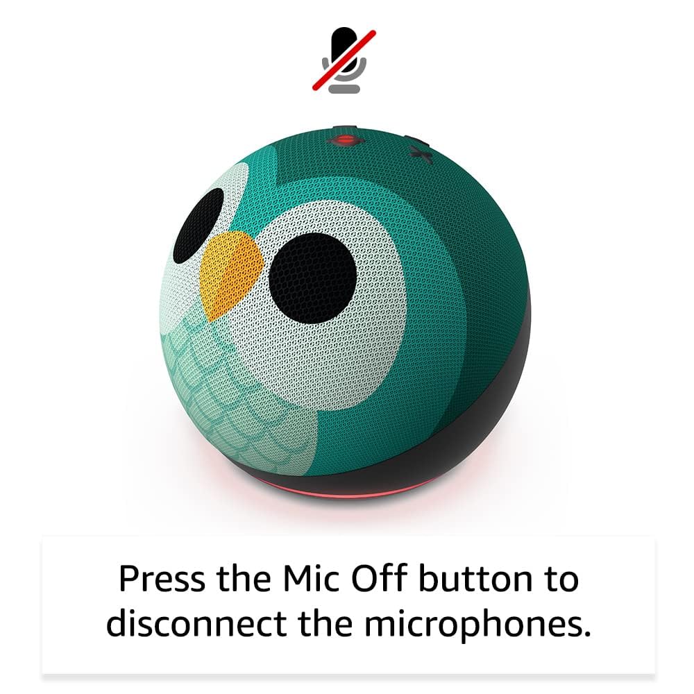 Echo Dot Kids (newest gen) | Wi-Fi and Bluetooth smart speaker with Alexa | With 1 year of Amazon Kids+ content | Owl