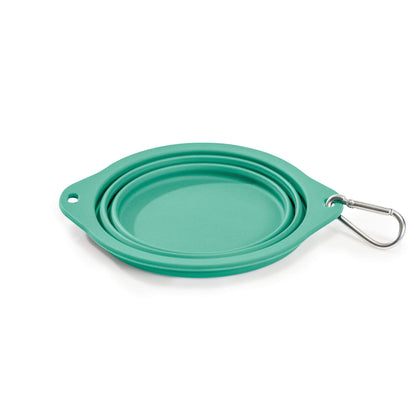 Ruff Products BarkBowl (800ml) - Collapsible Dog Bowl (Tiffany Blue) Premium Quality, Platinum-Cured Food Grade Silicone, No Plastic Rim, Food Safe, Large Travel Bowl