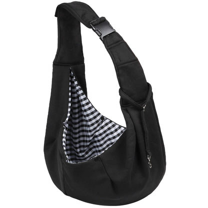 Sarsumir Dog Carrier Bag Dog Sling, Pet Carrier for Small Medium Cat Dog, Puppy Carrier with Adjustable Shoulder Strap Puppy Sling for Travel Walking Shopping, Black
