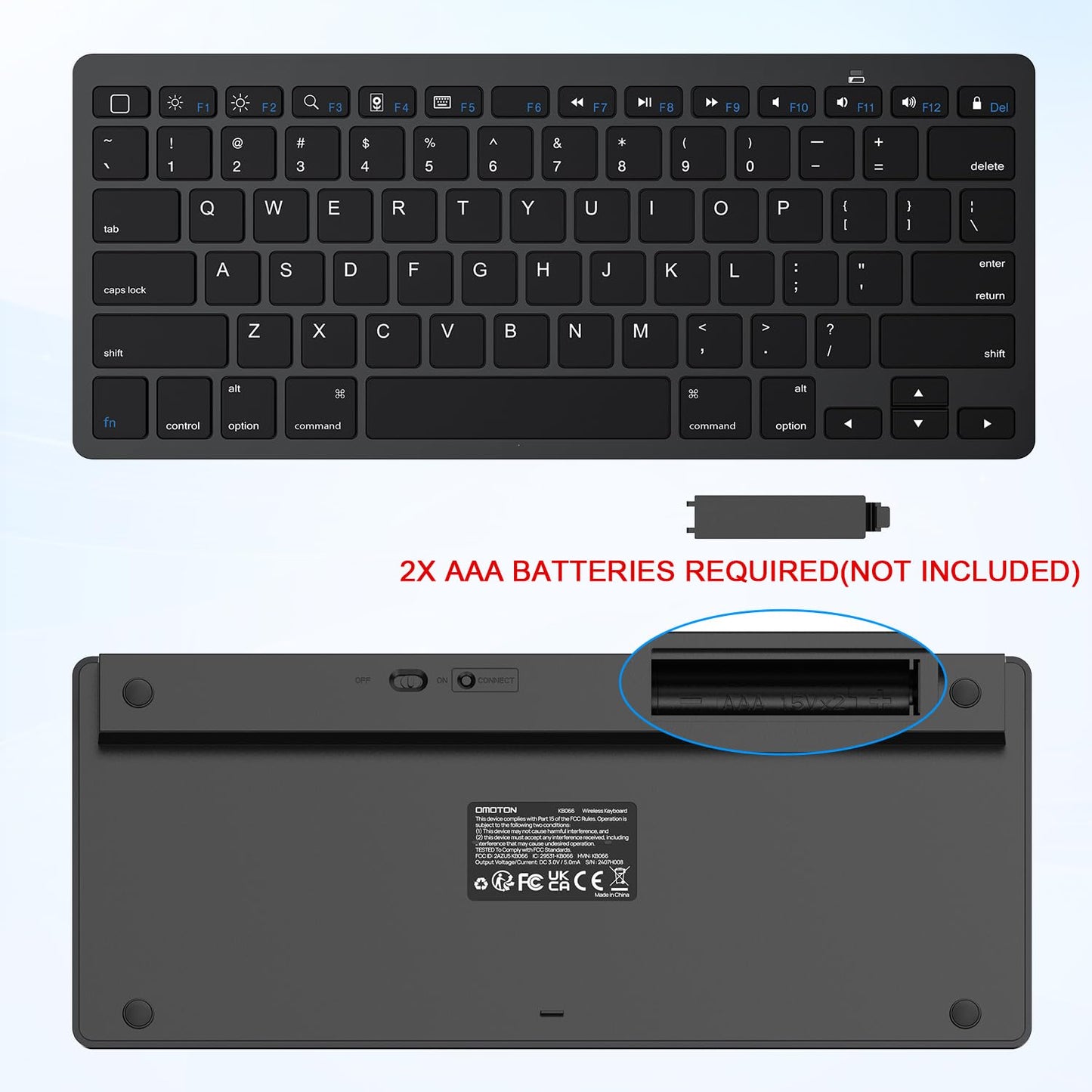 OMOTON Bluetooth Keyboard Compatible with iPad 10th Generation, iPad 10.2 (9th/8th/7th), iPad Pro 13/12.9/11 inch, iPad Air/Mini and More iOS Devices, White