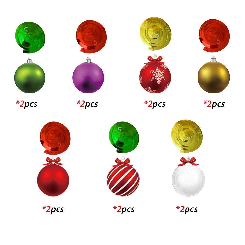 MAFENT Christmas Decorations Ceiling Hanging Swirls & Spiral Streamers for Home, Office, School - 16 Swirls, 14 Spirals - Plastic & Paper - Christmas, Festival, Party Decor