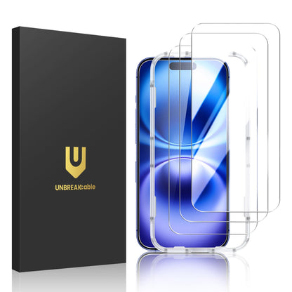 UNBREAKcable Shatterproof Tempered Glass Screen Protector for iPhone SE 2022/SE 2020, iPhone 8/7 [3-Pack] [99.99% HD Clear] [Easy Installation Frame] [9H Hardness][Bubble Free] for Apple 4.7''