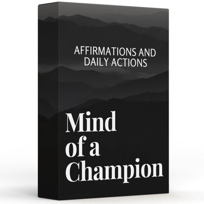 Mind Of A Champion - Motivational Cards for Men Affirmations and Action Steps to Turn Dreams into Reality - For Productivity, Personal Development, Self Care, Mindfulness, Affirmation Cards for Men