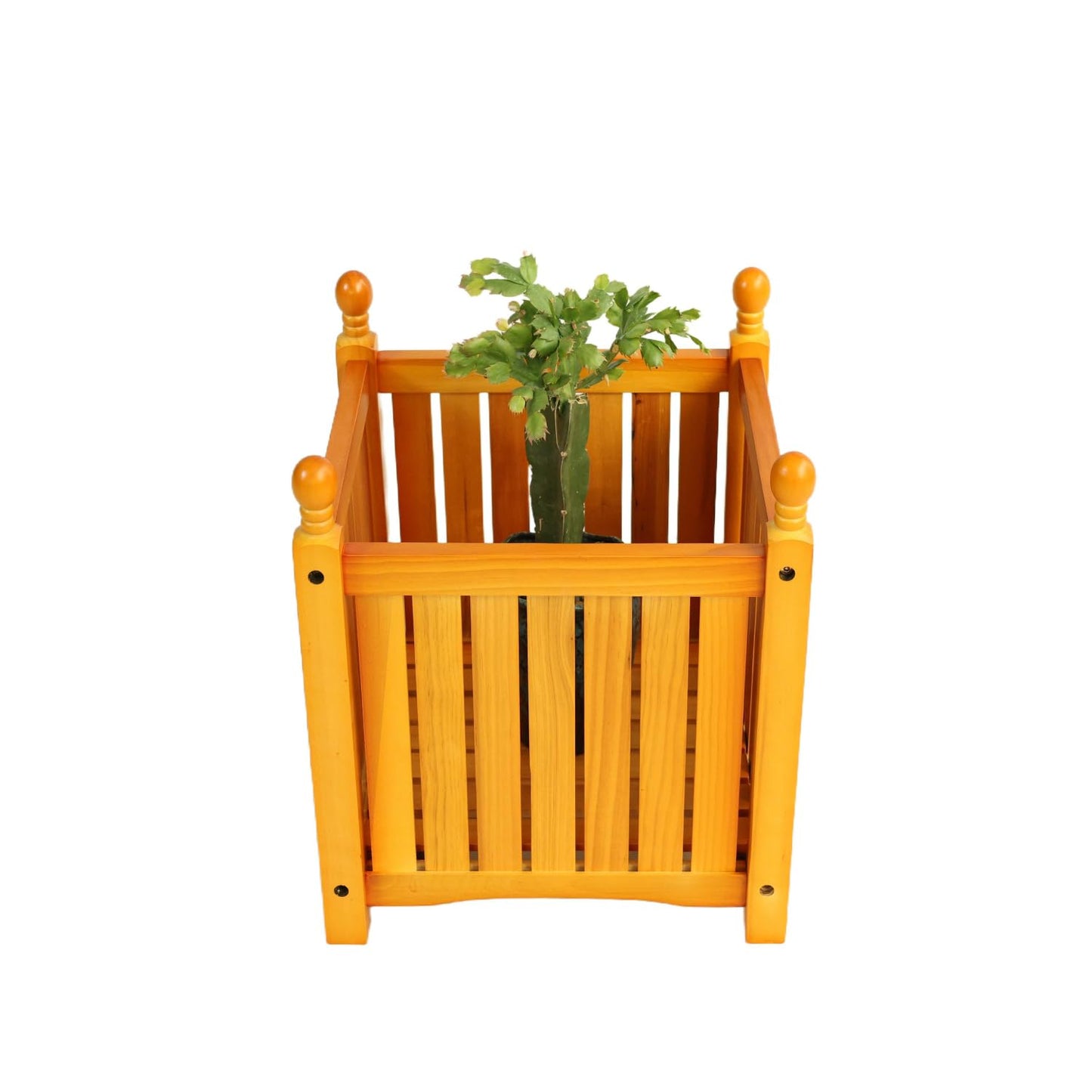 Geelife Wooden Outdoor Square Planter Box for Garden, Porch & Patio - Teak
