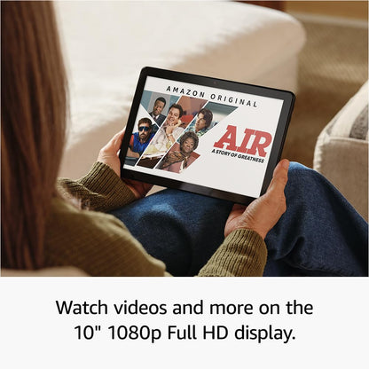 Amazon Fire HD 10 tablet (newest gen), built for relaxation, 10.1" vibrant Full HD screen, octa-core processor, 3 GB RAM, up to 13-h battery life, (2023 release), 32 GB, Lilac, with adverts