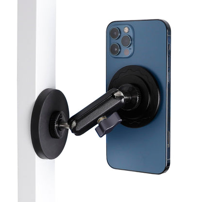 Gym Magnetic Phone Holder for MagSafe, Dual Magnetic Phone Mount for Gym Attach to Metal Surface, Compatible with iPhone 16 15 14 13 Pro Max MagSafe Case, 360° Adjustable, Perfect for Recording Video