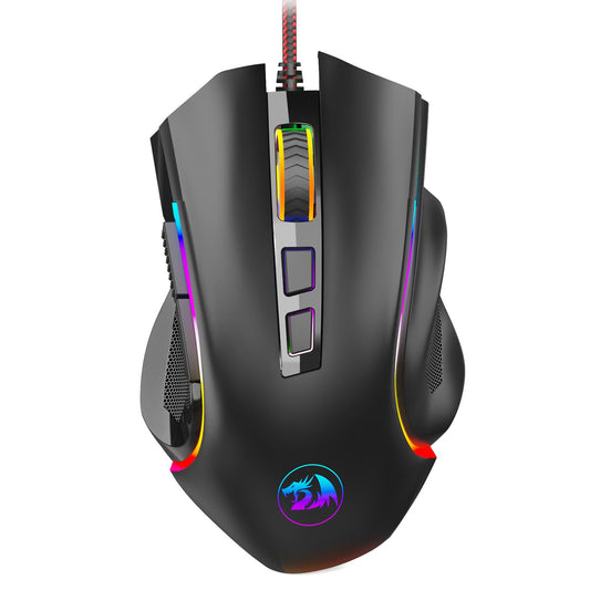 Redragon M602 Griffin RGB Gaming Mouse, RGB Spectrum Backlit Ergonomic Mouse with 7 Programmable Backlight Modes up to 8000 DPI for Windows PC Gamers (Black, Wireless)