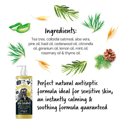 BUGALUGS Dog Shampoo for Itchy Skin, Medi Fresh Natural Safe Sensitive Formula - Soothing Skin Cooling For Skin Irritation and anti itch