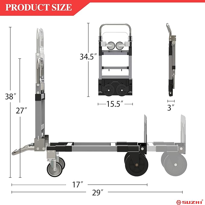 Suzhi Convertible Hand Truck Dolly Cart
