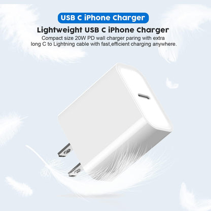 Fast Charger iPhone,i Phone Charge Cable,3Pack iPhone Charger Fast Charging 6Foot Phone Charging USB C Charge Adapter 6FT Type C to Lightning Cable for iPhone 14 Pro Max/14 Plus/13/12 Mini/11/10/XS/SE