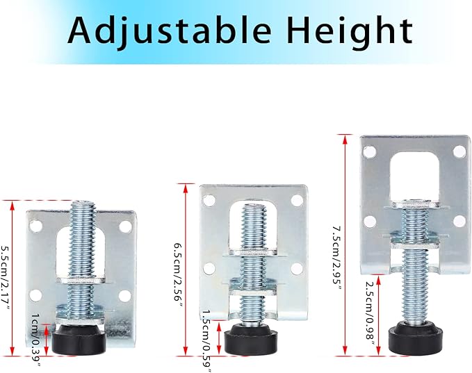 OwnMy 4 Packs Heavy Duty Adjustable Furniture Leveling Feets L Shaped Furniture