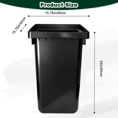 24Inch Catch Basin with Grate, Square Extra Large Yard Drainage Catch Basin for Drainage with Debris Basket, No Pre-Drilled Holes for Patios, Downspout, Municipal Pipeline