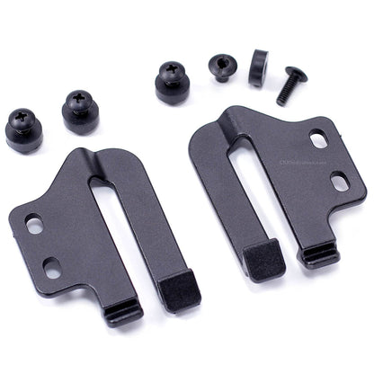 HolsterSmith Holster Belt Clips - SpeedEase Design - (Fits 1.50 inch Belts) - USA Made - Black - (with Mounting Hardware) - (1 Pair) - for Holster Making & Hobby