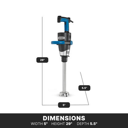 Waring Commercial EvolutionX Immersion Blender, 1.5 Horsepower Motor, 14" Stainless Steel Shaft, Variable Speed, 15-Gallon Capacity, for Professional Hand Blender for Kitchens & Catering, WSB550X