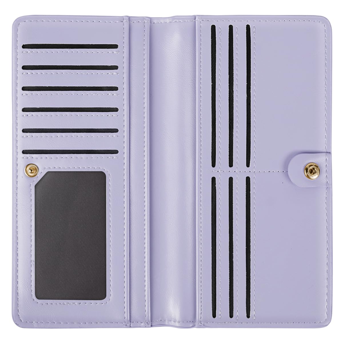 Simikol Ultra Slim Womens Wallet Minimalist Thin Long Leather Bifold Wallet RFID Blocking Card Holder Organizer with Zipper Coin Pocket Ladies Girls Gift Purse, Gradient Marble