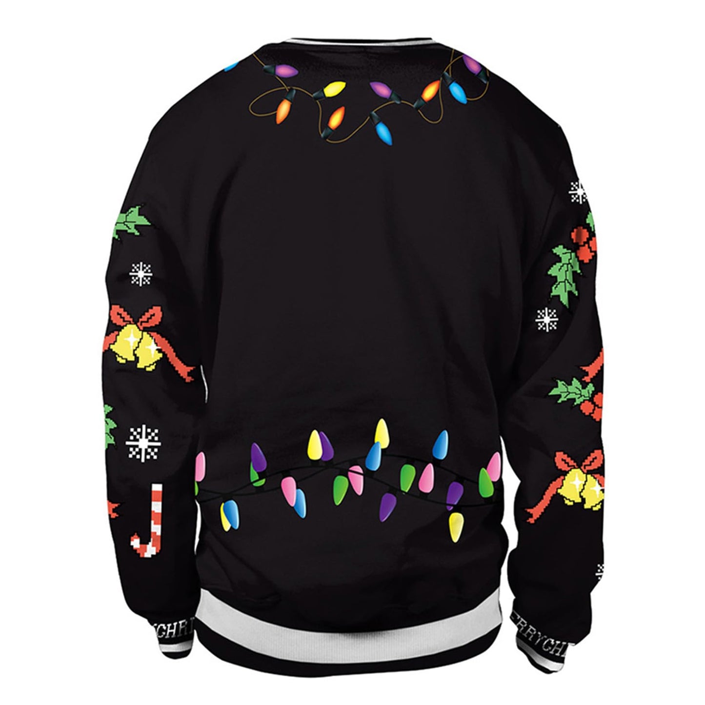 Colorful House Women Men Ugly Christmas Jumper Sweater, 3D Digital Print Sweatshirt(Reindeer,Medium)
