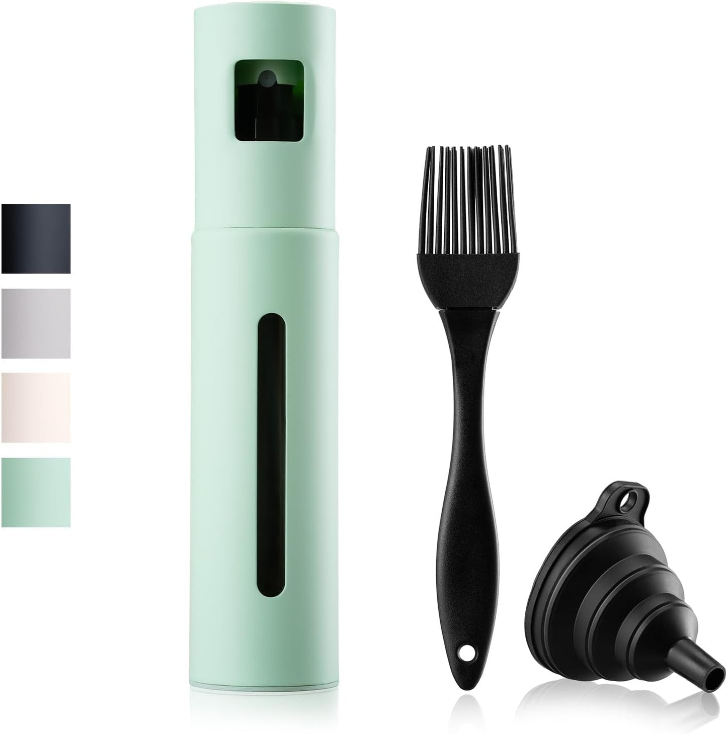 Schmidt & Kramer Oil Sprayer for cooking I Premium Stainless Steel and Glass Oil Mister for Healthy Cooking I Practical Sprayer for Precise Dosage, Suitable for All Cooking Oil (Mint)