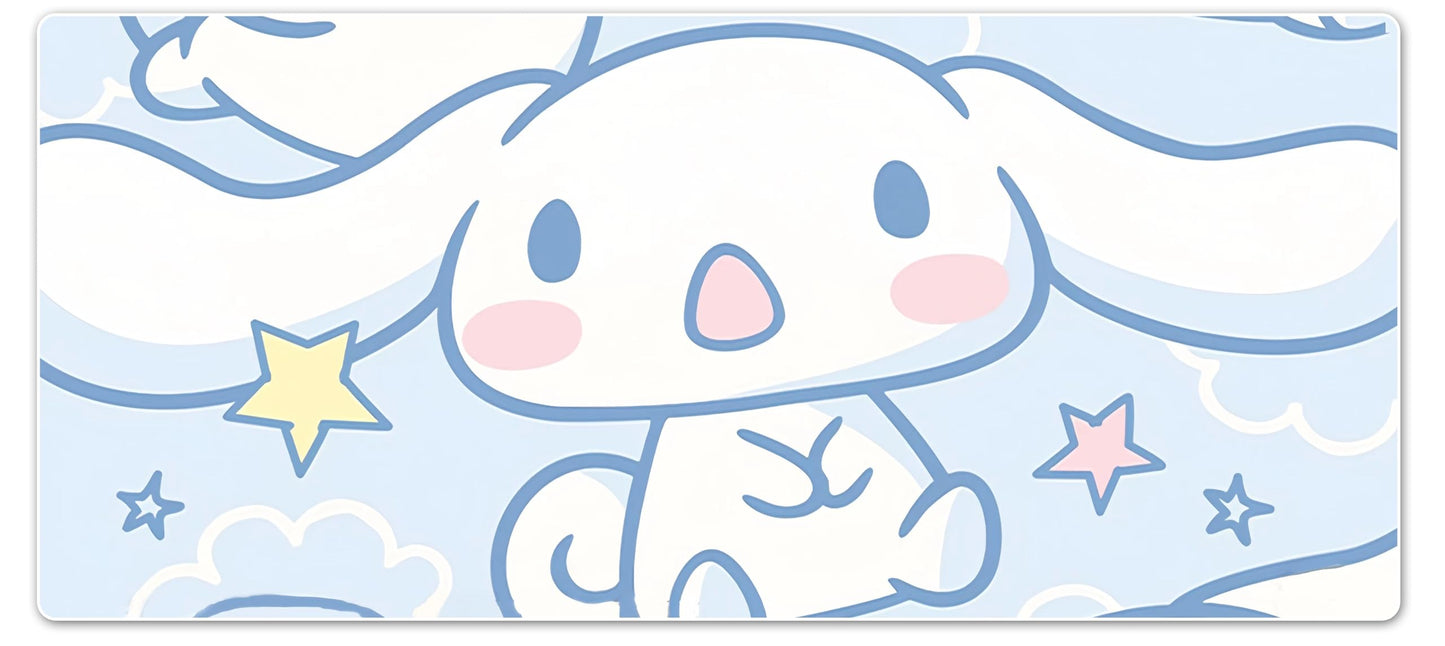 SMAIGE XXL Extended Gaming Mouse Pad/Mat- Large Cute Kawaii Anime Cartoon Design Mousepad for Girls and Women, Stitched Edges | 27.6"x11.8"x0.08" Dimensions (Cinnamon2)