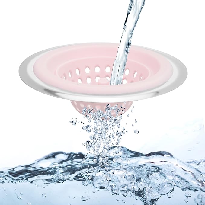 2 PCS Kitchen Stainless Silicone Sink Strainer, 4.5 inch Diameter…