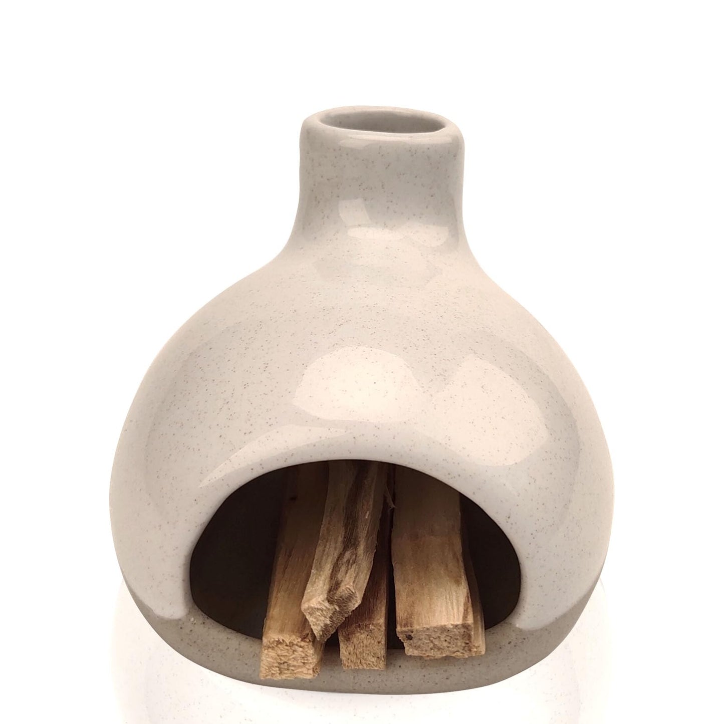 Palo Santo Holder-Mini Chimenea Incense Burner for Wood Sticks, Sage, Cones, Palo Santo Burner for Yoga Meditation Room Home Decor (Sand)