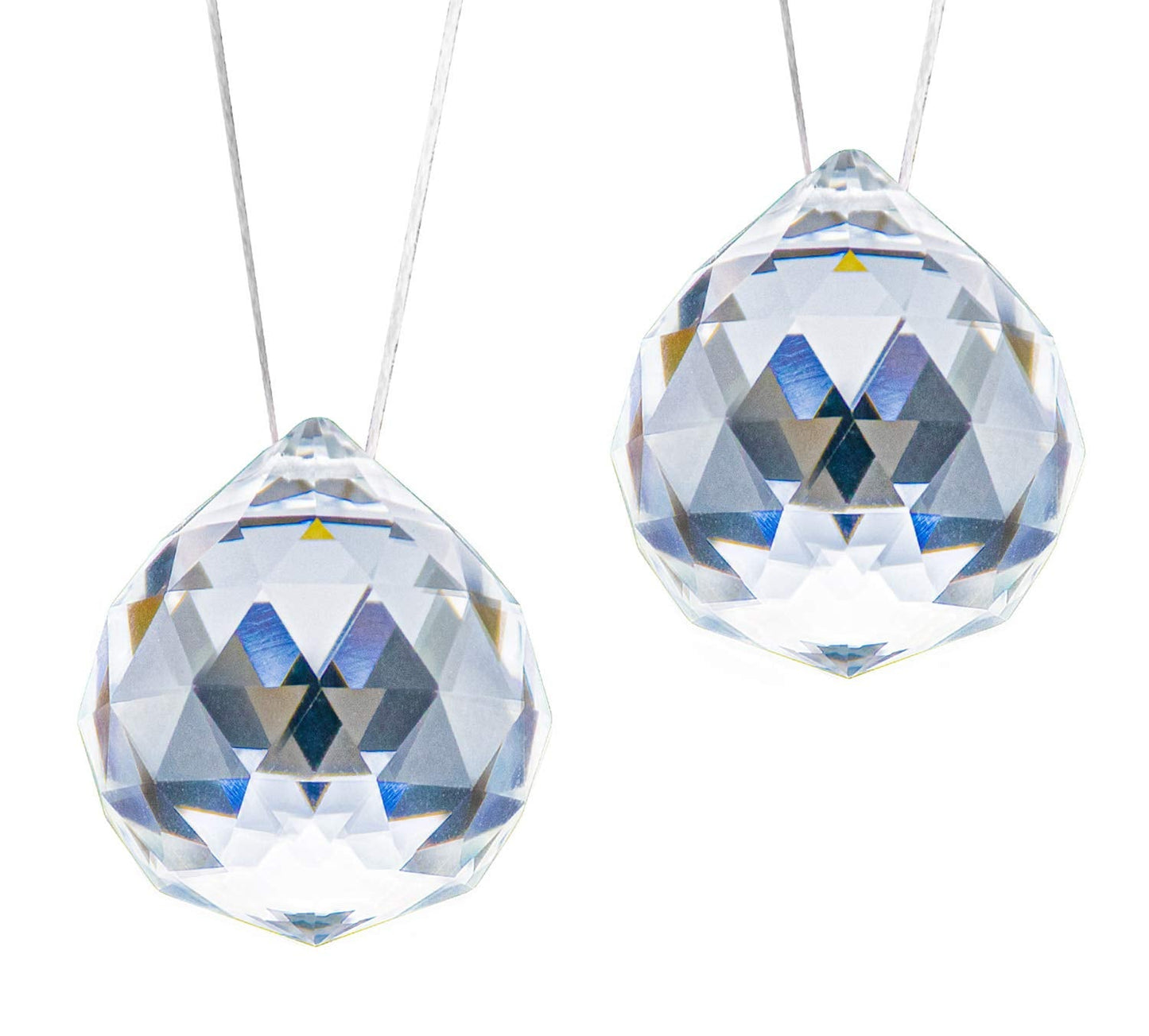 Yesland 20 Pack Upgraded Crystal Ball Prism 40mm / 1.57 Inch Decorative Ball - Suncatcher Rainbow Pendants Maker - Perfect for Chandelier Window & Wedding Decoration