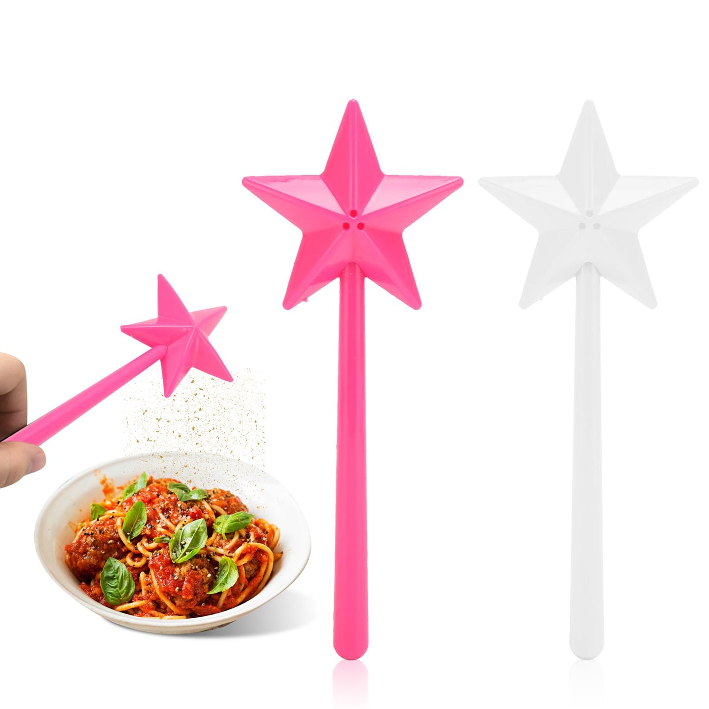 Wand Salt and Shakers, Exquisite Design, Multipurpose, Easy to, for Halloween Christmas Kitchen (Three Holes)