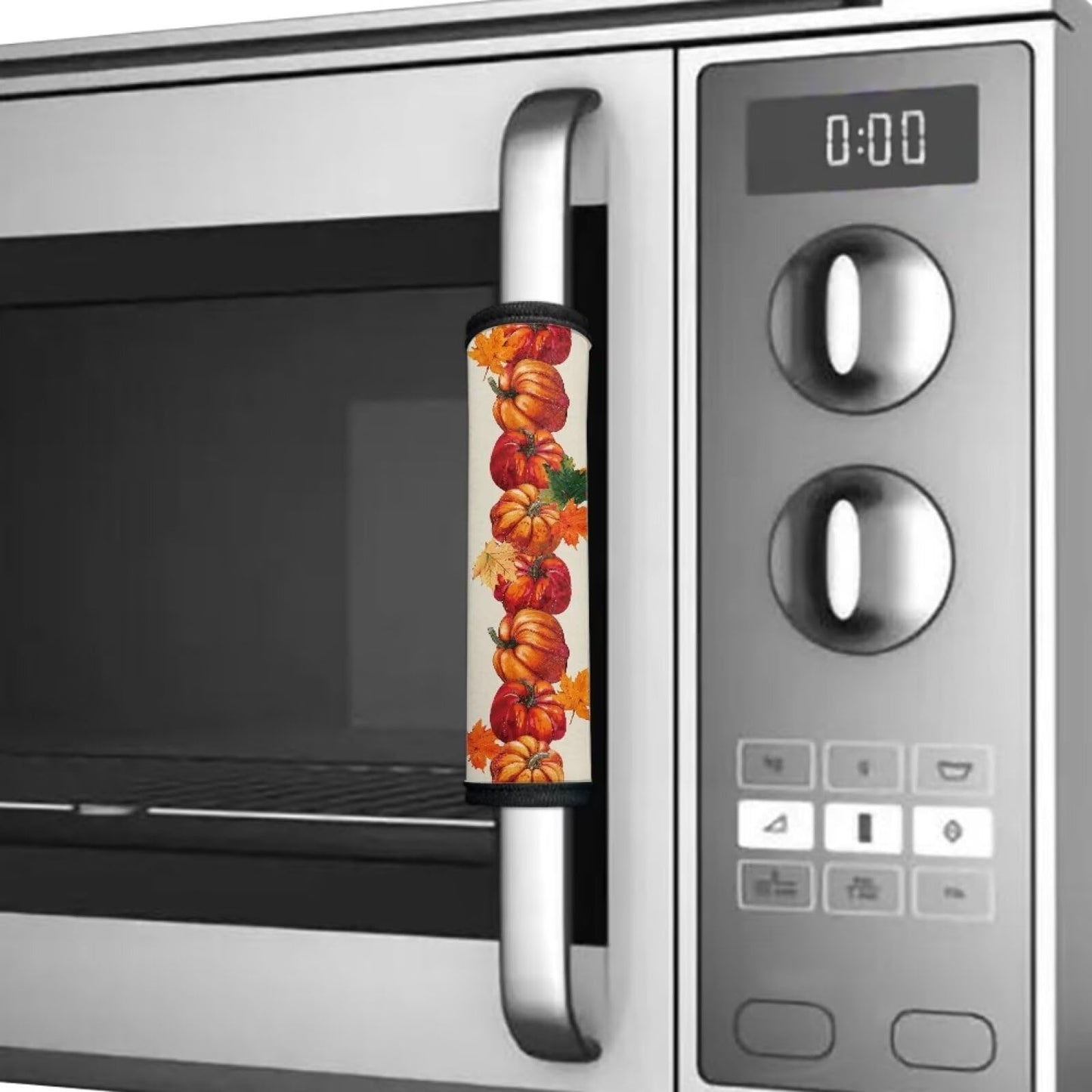 HUISEFOR Fall Pumpkin Fridge Handle Covers Set of 6 Washable Kitchen Appliances Gloves Anti-Static Refrigerator Handle Protector Microwave Oven Dishwasher Handle Protector Thanksgiving Decor