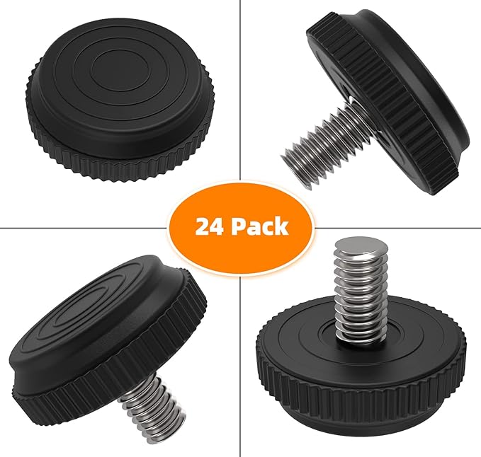 ONEHOME 24 Pack 5/16-18 Stainless Steel Adjustable Threaded Furniture Leg