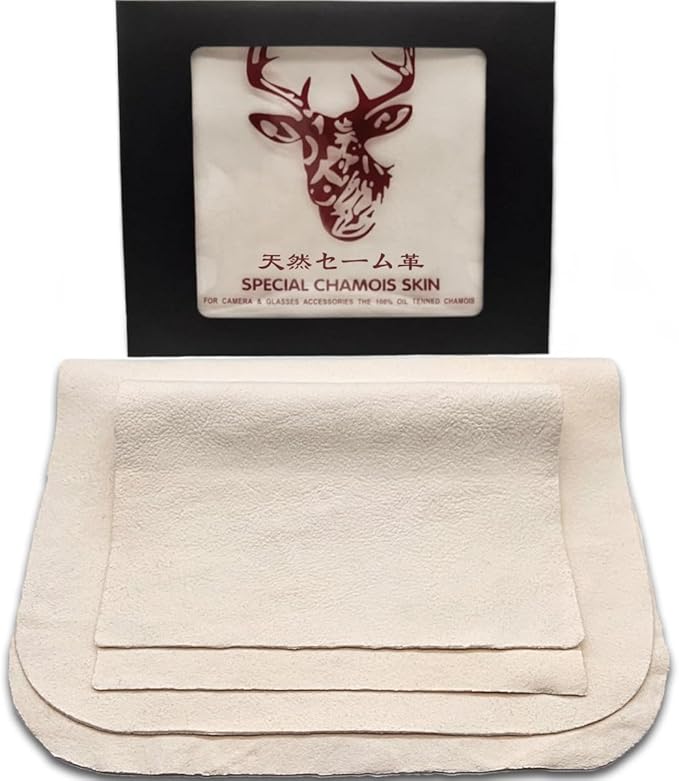 Glasses Cleaning Cloth Chamois Leather Natural Premium Cloth, Eye Glass Clean