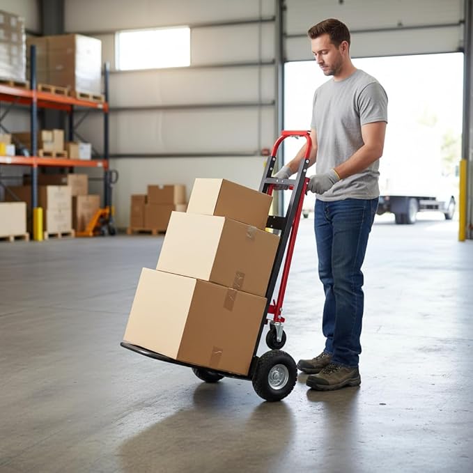 Suzhi Convertible Hand Truck Dolly Cart Heavy Duty/with 4 Wheels, Industrial