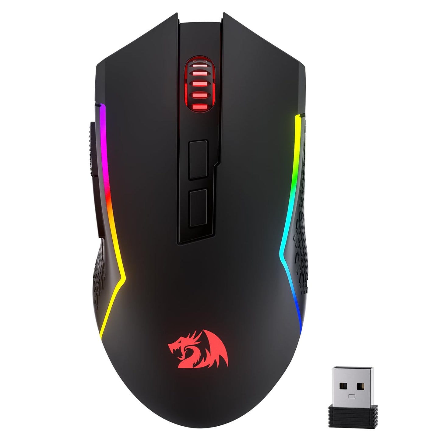 Redragon M693 Wireless Gaming Mouse, 8000 DPI Mice w/ 3-Mode Connection, BT & 2.4G Wireless, 7 Macro Buttons, Reliable Power Capacity for PC/Mac/Laptop