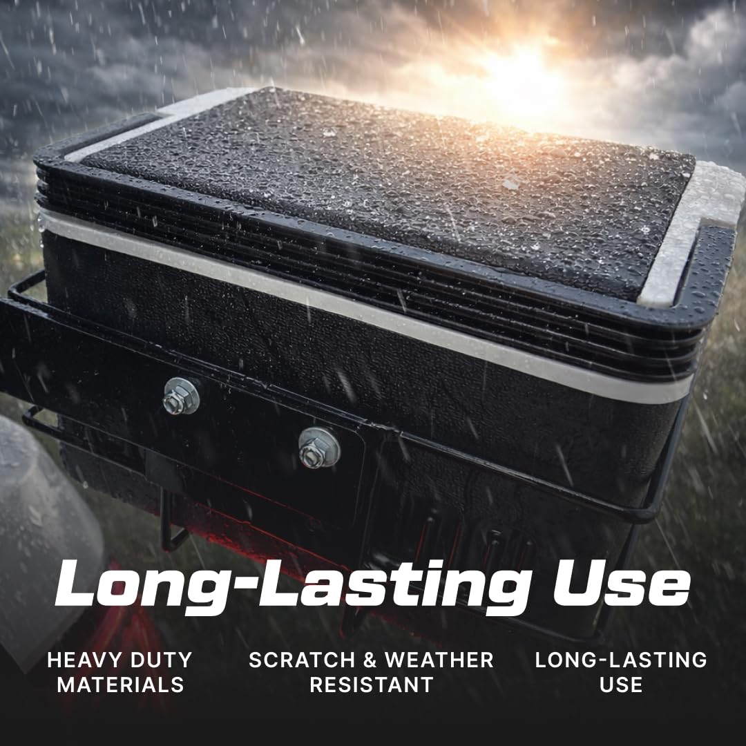 Evolution Golf Cart Cooler with Mounting Bracket - Fit for D5 Ranger & D5 Maverick - Heavy Duty Cooler Basket Kit for Secure Storage - Portable Cooling Ice Chest for Golf Cart Use | Black