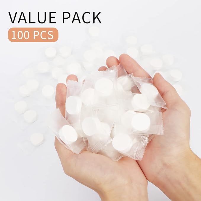 Classycoo Compressed Towel 100 PCS Mini Tablets Disposable Portable Face Towel