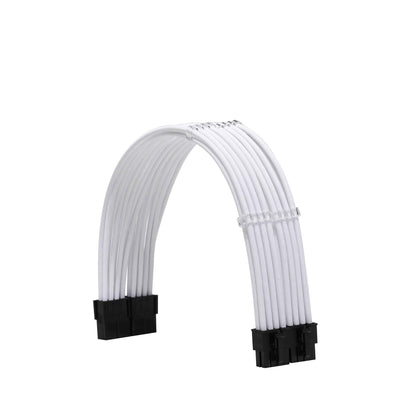 Formulamod Sleeve Extension Power Supply Cable Kit 18AWG ATX 24P+ EPS 8-P+PCI-E8-P with Combs for PSU to Motherboard/GPU (White)