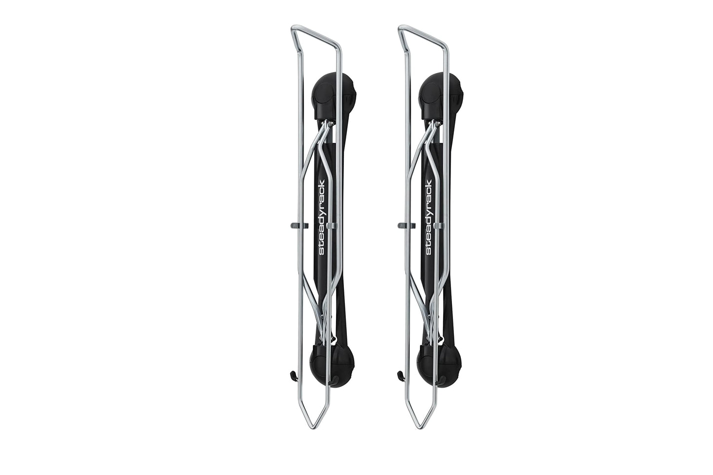 Steadyrack Bike Rack – Pivoting Mountain Bike Rack, Holds Up to 77 lbs, Fits 24"-29" Wheels, 2.1"-2.8" Tires, Foldable Wall Mount for Space-Saving Bicycle Storage - 2 Pack