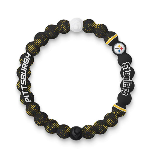 Lokai NFL Football Collection Silicone Beaded Bracelet, Pittsburgh Steelers Home Field (Medium) - For Women & Men, Silicone Jewelry Fashion -On for Comfortable Fit