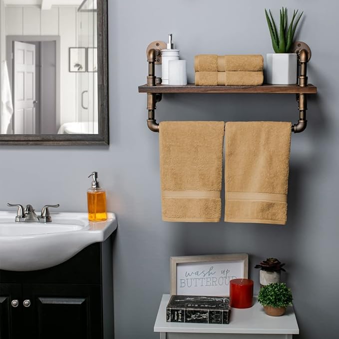 SUPERIOR Egyptian Cotton Pile Hand Towel Set of 4, Ultra Soft Luxury Towels