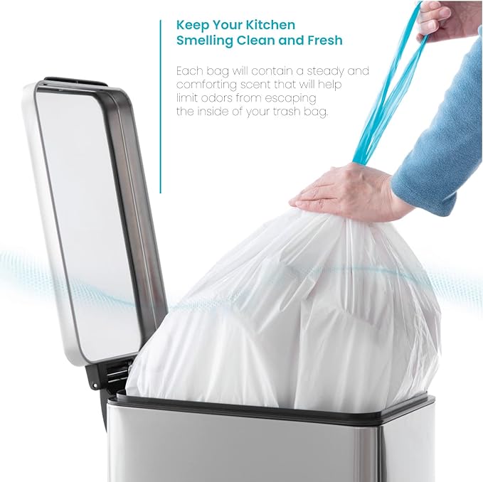 Home Zone Living 2-Pack 8 Gallon Kitchen Trash Bags