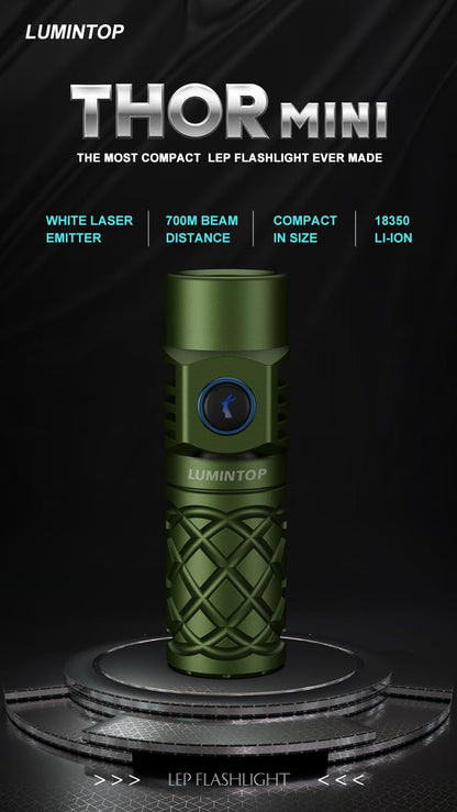 LUMINTOP Thor MINI Rechargeable LEP Flashlight - 250 Lumens, 700 Meters Range, Waterproof, Eco-Friendly, Long-Lasting