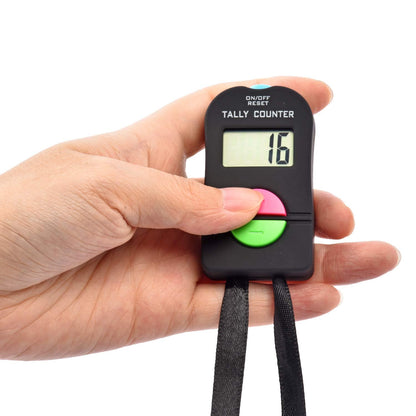 Woniutch Electronic Tally Counter/Handheld Number Clicker with Lanyard, 4-Digital,Disc Golf/Baseball Pitch/Bus Driver/Fish/Crochet Row Count (1 Pack)