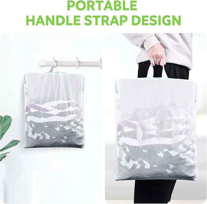 OTraki Large Mesh Laundry Bag 24x32 inch Hanging Lingerie Bag Mesh Laundry Bags