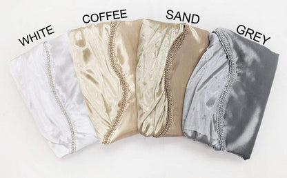GOHD Valarie Fancy Window Valance. 54 x 18. Taffeta Fabric with Soft Satin Swag. Add Some Royal luxruy Accent to Your Home. (Grey)