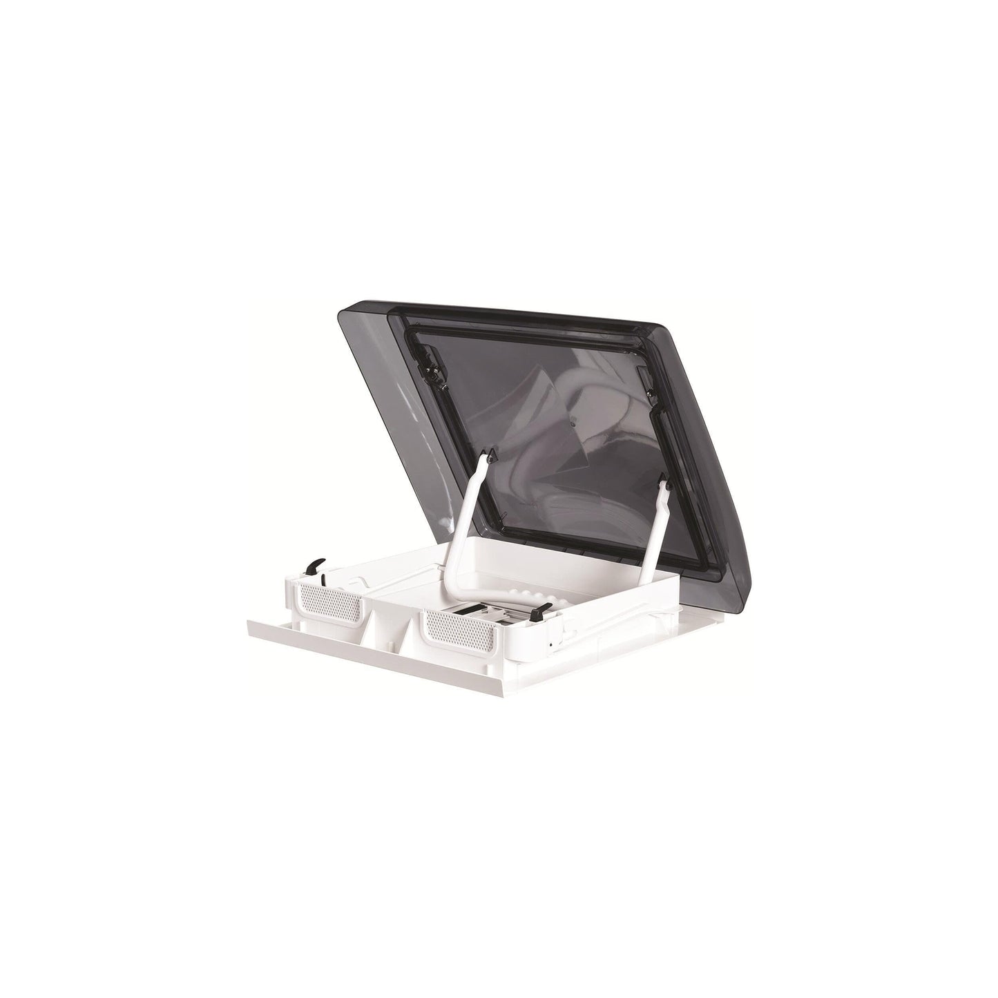 MAXXAIR SKYMAXX ‎00-97110 Skylight LX Plus - Thin ROOF Manual Lift lid with 4 Open Positions - White Interior Frame with LED Lighting
