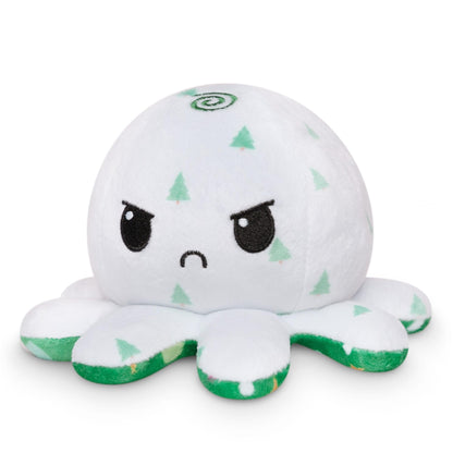 TeeTurtle - The Original Reversible Octopus Plushie - Christmas Trees + Ornaments - Cute Sensory Fidget Stuffed Animals That Show Your Mood