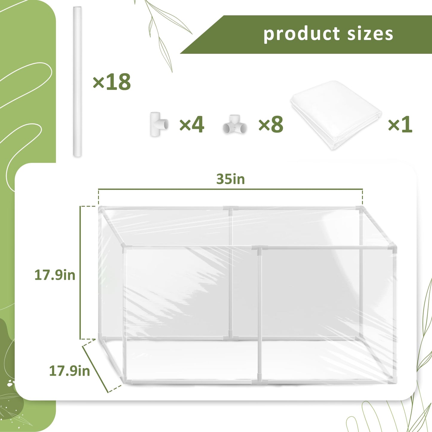 U0U Mini Greenhouse for Indoor Plants,Portable Small Greenhouse with Plastic Film,Indoor Greenhouses for Small Plant Seed Starter Tray, Sprouting