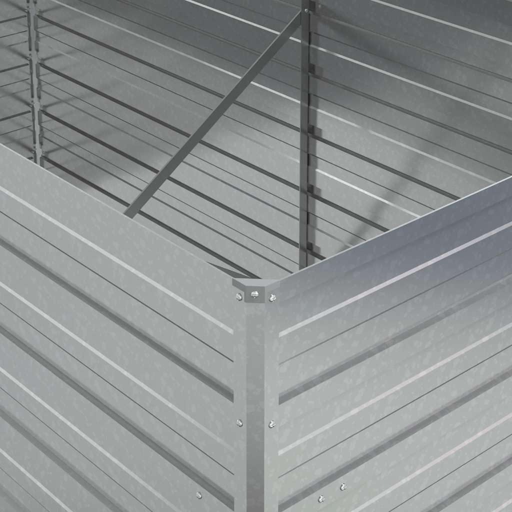 Shivorasphere Garden Raised Bed Silver Galvanized Steel Rectangular Planter Box 63 x 31.5 x 30.3 in Outdoor Raised Beds for Gardening Flower and Vegetable Growing