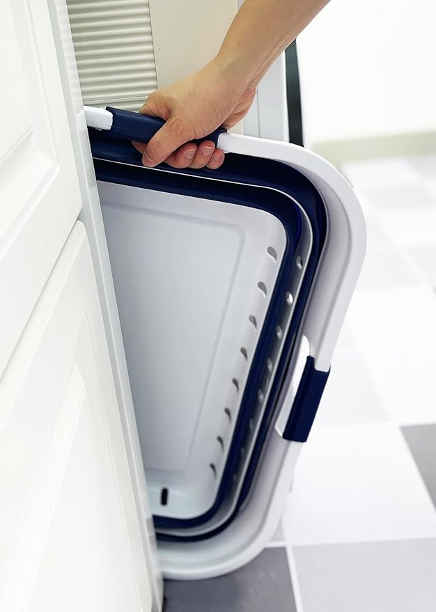 SAMMART 42L Collapsible Plastic Laundry Basket