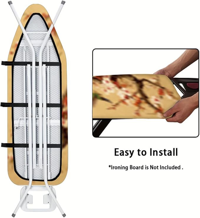 Nuxovilar Hummingbird & Plum Blossom Ironing Board Cover, 15 * 54inch, Fit Most